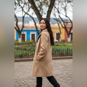Time and Tru Tan Trench Coat